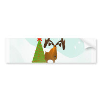 Christmas Moose Bumper Stickers