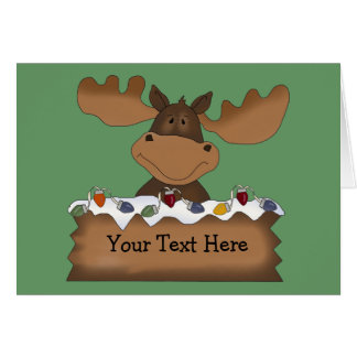 Christmas Moose (customizable) Greeting Cards