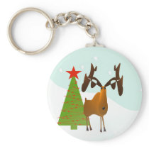 Christmas Moose Key Chains