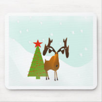 Christmas Moose Mouse Pad