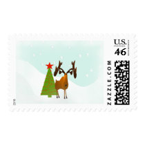 Christmas Moose postage