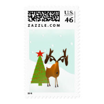 Christmas Moose postage