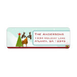 Christmas Moose Return Address Custom Return Address Label
