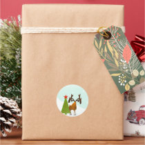 Christmas Moose Stickers