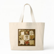 Christmas mosaic canvas bag