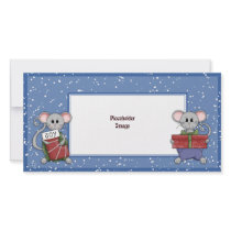 Christmas mouse and gifts photo cards by Christmas_Store Christmas mouse and gifts photo cards