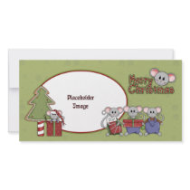 Christmas mouse and gifts photo cards by Christmas_Store Christmas mouse and gifts photo cards