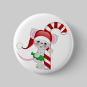 Christmas Mouse Candy Cane buttons
