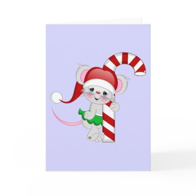 Christmas Mouse Candy Cane cards