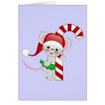 Christmas Mouse Candy Cane Card