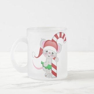 Christmas Mouse Candy Cane mug