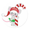 Christmas Mouse Candy Cane stickers by Kadoodles Christmas Mouse Candy Cane stickers