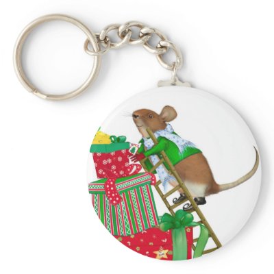 Christmas Mouse  Keychain
