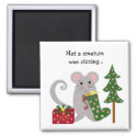 Christmas Mouse Refrigerator Magnet