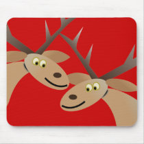 Christmas mousepad 2 deers by adellaandmella Christmas mousepad 2 deers