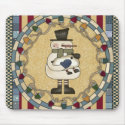 Christmas Mousepad - Snowman And Lamb