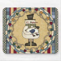 Christmas Mousepad - Snowman And Lamb
