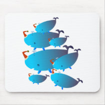 Christmas Mousepad: Whales
