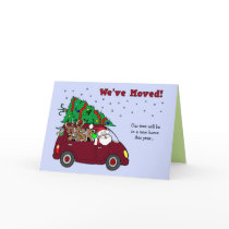 Christmas Moving Announcement card cards
