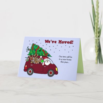 Christmas Moving Announcement card