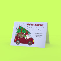 Christmas Moving Announcement card