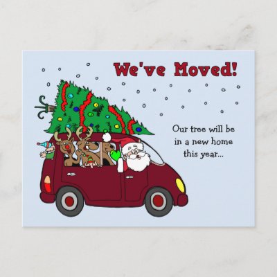 Christmas Moving Announcement postcards