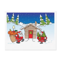 Christmas moving card postcards