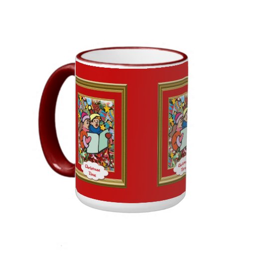 Christmas mug, Carol singers