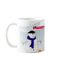 Christmas Mug with Snowmen by hazengraphics Christmas Mug with Snowmen