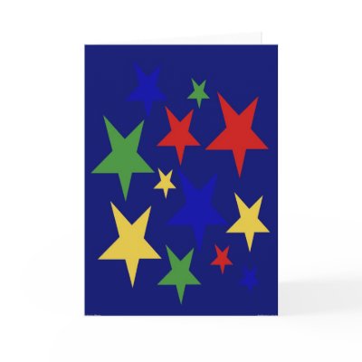 Christmas Multi Stars Greeting Card by lonvig