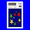 Christmas Multi Stars postage