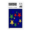 Christmas Multi Stars postage