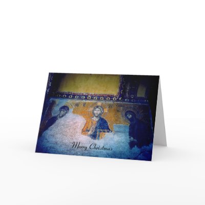 christmas mural card by cardart