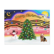 Christmas Music 2 - Australian Terrier Postcard