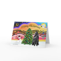 Christmas Music 2 - Belgian Sheepdog Card