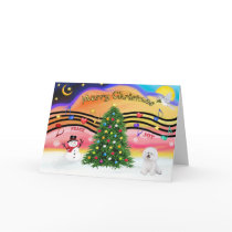 Christmas Music 2 - Bichon 1 cards by dogartchristmasgifts Christmas Music 2 - Bichon 1 cards