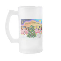 Christmas Music 2 - Bichon Frise (two) Mugs
