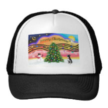 Christmas Music 2 - BostonTerrier2 Mesh Hats