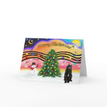 Christmas Music 2 - Bouvier (black) cards by dogartchristmasgifts Christmas Music 2 - Bouvier (black) cards
