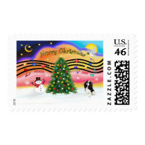 Christmas Music 2 - Cavalier (Tri) postage by dogartchristmasgifts Christmas Music 2 - Cavalier (Tri) postage