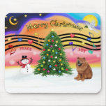 Christmas Music 2 - Chow Chow (red) Mouse Pad