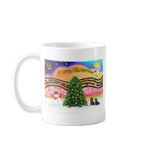 Christmas Music 2 - Dachshunds (two) mugs