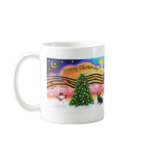 Christmas Music 2 - French Bulldog (black 10) mugs