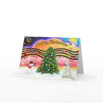 Christmas Music 2 - Great Pyrenees 4 cards by dogartchristmasgifts Christmas Music 2 - Great Pyrenees 4 cards