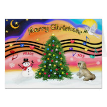 Christmas Music 2 - Lhasa Apso (R) Card