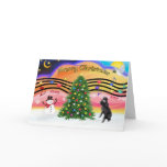 Christmas Music 2 - Poodle (black Standard) cards