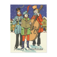Christmas Musicians postcard