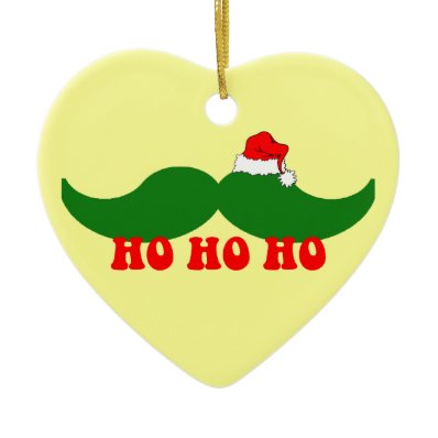 Christmas mustache christmas ornaments