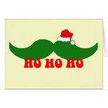 Christmas mustache greeting card