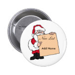 Christmas Name Tag Santa Claus Nice List Pin